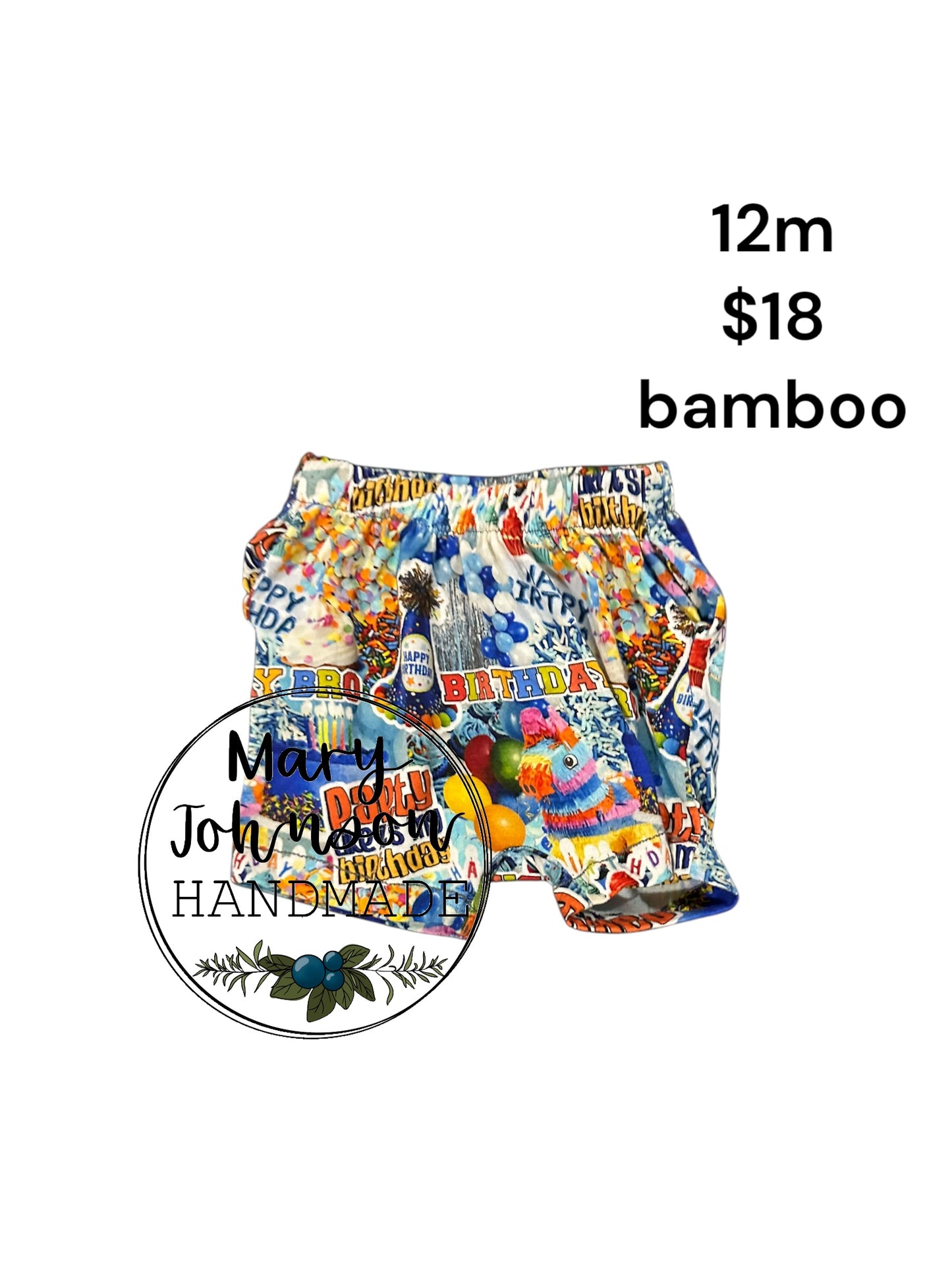 Bamboo happy birthday set 12m