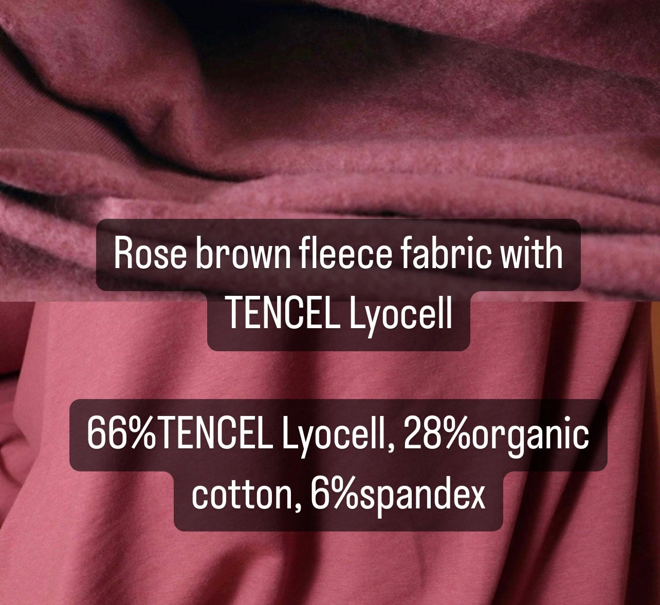 TENCEL Lyocell fleece-rose brown