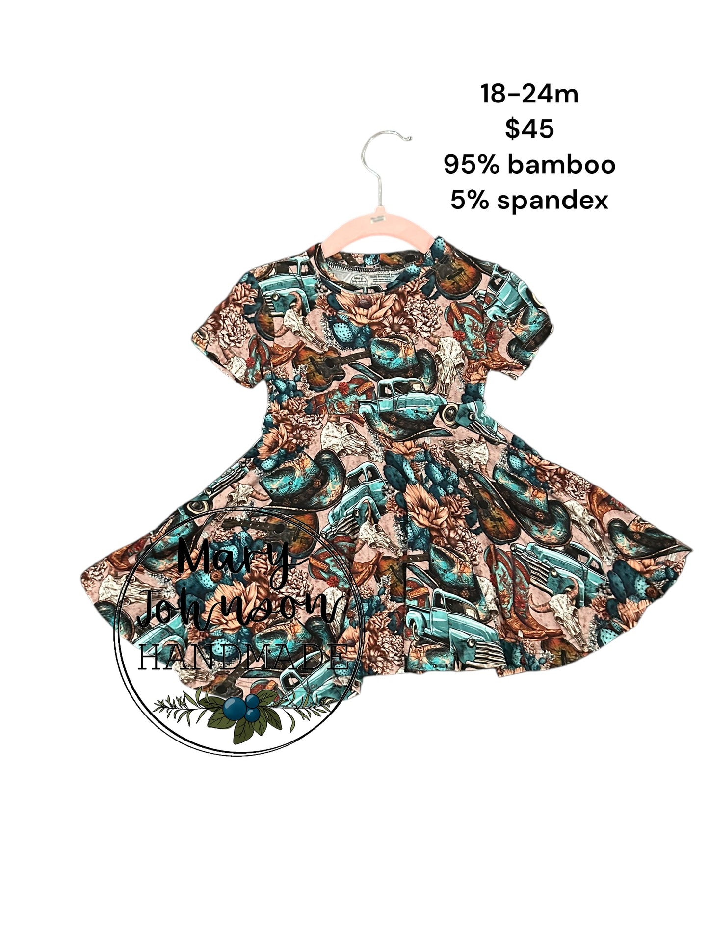 Bamboo spin dress 18-24m